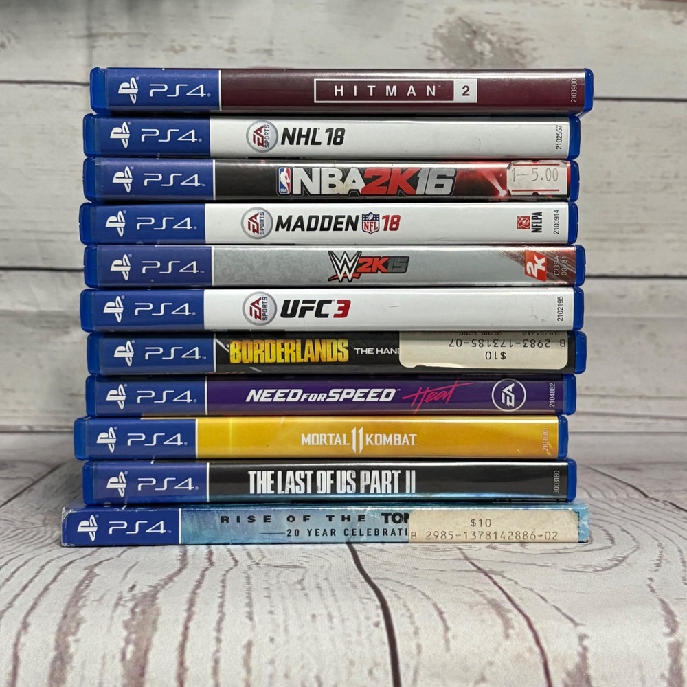 Lot of 11 PlayStation 4 PS4 Games Last of Us Part‎ II Mortal Kombat 11 UFC 3 NHL